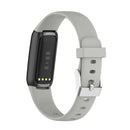 For Fitbit Luxe Silicone Watch Band, Size:S(Rock Grey)