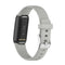 For Fitbit Luxe Silicone Watch Band, Size:S(Rock Grey)
