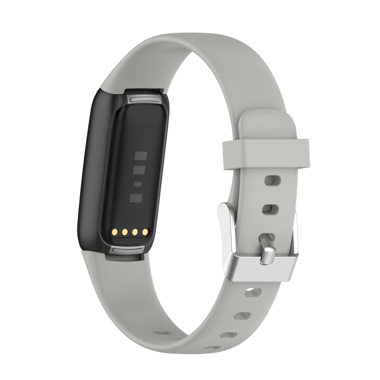 For Fitbit Luxe Silicone Watch Band, Size:S(Rock Grey)