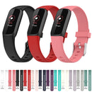 For Fitbit Luxe Silicone Watch Band, Size:S(Black)