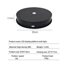 30cm Electric Rotating Turntable Display Stand LED Light Video Shooting Props Turntable, Power Plug:220V EU Plug(Black)