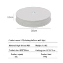 30cm Electric Rotating Turntable Display Stand LED Light Video Shooting Props Turntable, Power Plug:220V EU Plug(White)