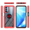 For OnePlus Nord N200 5G Starry Sky Solid Color Series Shockproof PC + TPU Protective Case with Ring Holder & Magnetic Function(Red)