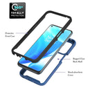 For OnePlus Nord N200 5G Starry Sky Solid Color Series Shockproof PC + TPU Protective Case with Ring Holder & Magnetic Function(Blue)