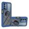 For OnePlus Nord N200 5G Starry Sky Solid Color Series Shockproof PC + TPU Protective Case with Ring Holder & Magnetic Function(Blue)