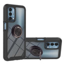 For OnePlus Nord N200 5G Starry Sky Solid Color Series Shockproof PC + TPU Protective Case with Ring Holder & Magnetic Function(Black)
