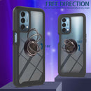 For OnePlus Nord N200 5G Starry Sky Solid Color Series Shockproof PC + TPU Protective Case with Ring Holder & Magnetic Function(Black)
