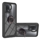 For OPPO A94 4G / Reno5 Lite Starry Sky Solid Color Series Shockproof PC + TPU Protective Case with Ring Holder & Magnetic Function(Black)
