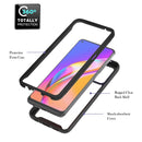 For OPPO A94 4G / Reno5 Lite Starry Sky Solid Color Series Shockproof PC + TPU Protective Case with Ring Holder & Magnetic Function(Black)