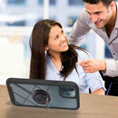 For OPPO A94 4G / Reno5 Lite Starry Sky Solid Color Series Shockproof PC + TPU Protective Case with Ring Holder & Magnetic Function(Black)