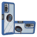 For Xiaomi Redmi Note 10 Pro / Redmi Note 10 Pro Max Starry Sky Solid Color Series Shockproof PC + TPU Protective Case with Ring Holder & Magnetic Function(Blue)