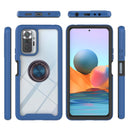 For Xiaomi Redmi Note 10 Pro / Redmi Note 10 Pro Max Starry Sky Solid Color Series Shockproof PC + TPU Protective Case with Ring Holder & Magnetic Function(Blue)