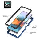 For Xiaomi Redmi Note 10 Pro / Redmi Note 10 Pro Max Starry Sky Solid Color Series Shockproof PC + TPU Protective Case with Ring Holder & Magnetic Function(Blue)