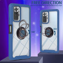 For Xiaomi Redmi Note 10 Pro / Redmi Note 10 Pro Max Starry Sky Solid Color Series Shockproof PC + TPU Protective Case with Ring Holder & Magnetic Function(Blue)
