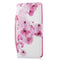 For Huawei P30 Lite Colored Drawing Pattern Cross Texture Horizontal Flip PU Leather Case with Holder & Card Slots & Wallet(Peach Blossom)