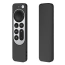 Silicone Protective Case Cover with Rope For Apple TV 4K 4th Siri Remote Controller(Black)