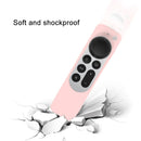 Silicone Protective Case Cover with Rope For Apple TV 4K 4th Siri Remote Controller(White)