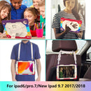 Contrast Color Robot Shockproof Silicon + PC Protective Case with Holder & Shoulder Strap For iPad 9.7 (2018) & (2017) / Air 2 / Air(Colorful Red)