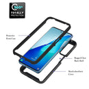 For TCL 20S Starry Sky Solid Color Series Shockproof PC + TPU Protective Case with Ring Holder & Magnetic Function(Black)