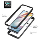 For Motorola Moto G60 Starry Sky Solid Color Series Shockproof PC + TPU Protective Case with Ring Holder & Magnetic Function(Black)