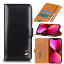 3-Color Pearl Texture Magnetic Buckle Horizontal Flip PU Leather Case with Card Slots & Wallet & Holder For iPhone 13(Black)