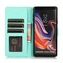 For Samsung Galaxy Note9 Skin Feel Embossed Sunflower Horizontal Flip Leather Case with Holder & Card Slots & Wallet & Lanyard(Green)