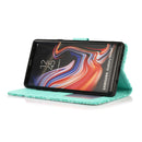 For Samsung Galaxy Note9 Skin Feel Embossed Sunflower Horizontal Flip Leather Case with Holder & Card Slots & Wallet & Lanyard(Green)