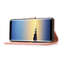 For Samsung Galaxy Note8 Skin Feel Embossed Sunflower Horizontal Flip Leather Case with Holder & Card Slots & Wallet & Lanyard(Rose Gold)