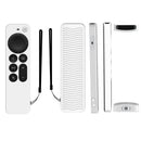 Silicone Protective Case Cover For Apple TV 4K 4th Siri Remote Controller(Luminous White)