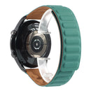 For Samsung Galaxy Watch 3 41mm Silicone Magnetic Watch Band(Peacock Green)