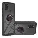 For Samsung Galaxy A21s / A217F Starry Sky Solid Color Series Shockproof PC + TPU Protective Case with Ring Holder & Magnetic Function(Black)