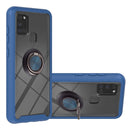 For Samsung Galaxy A21s / A217F Starry Sky Solid Color Series Shockproof PC + TPU Protective Case with Ring Holder & Magnetic Function(Blue)