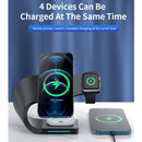 4 In 1 Multi-function Smart Magnetic Wireless Charger for iPhone & iWatches & AirPods(White)