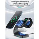 4 In 1 Multi-function Smart Magnetic Wireless Charger for iPhone & iWatches & AirPods(White)