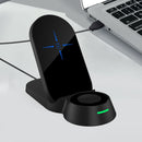 H22 3 In 1 Multi-function Foldable Smart Wireless Charger for Smart Phones & iWatches & AirPods(Black)