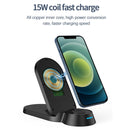 H22 3 In 1 Multi-function Foldable Smart Wireless Charger for Smart Phones & iWatches & AirPods(White)