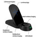 H22 3 In 1 Multi-function Foldable Smart Wireless Charger for Smart Phones & iWatches & AirPods(White)