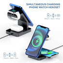 TOTUDESIGN S6 Versatile Series 15W 3 In 1 Multi-function Magnetic Wireless Charger for Smart Phones & iWatches & AirPods(Black)