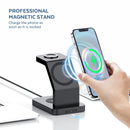 TOTUDESIGN S6 Versatile Series 15W 3 In 1 Multi-function Magnetic Wireless Charger for Smart Phones & iWatches & AirPods(Black)