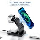 TOTUDESIGN S6 Versatile Series 15W 3 In 1 Multi-function Magnetic Wireless Charger for Smart Phones & iWatches & AirPods(Black)
