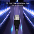 PD 60W USB-C / Type-C to USB-C / Type-C Fast Charging Nylon Braided Data Cable, Cable Length:1m(Silver)