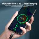 PD 60W USB-C / Type-C to USB-C / Type-C Fast Charging Nylon Braided Data Cable, Cable Length:2m(Silver)