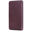 For OPPO Reno5 5G Multifunctional Magnetic Copper Buckle Horizontal Flip Solid Color Leather Case with 10 Card Slots & Wallet & Holder & Photo Frame(Wine Red)