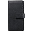For OPPO Reno5 5G Multifunctional Magnetic Copper Buckle Horizontal Flip Solid Color Leather Case with 10 Card Slots & Wallet & Holder & Photo Frame(Black)