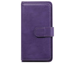 For OPPO Reno5 5G Multifunctional Magnetic Copper Buckle Horizontal Flip Solid Color Leather Case with 10 Card Slots & Wallet & Holder & Photo Frame(Purple)