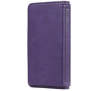 For OPPO Reno5 5G Multifunctional Magnetic Copper Buckle Horizontal Flip Solid Color Leather Case with 10 Card Slots & Wallet & Holder & Photo Frame(Purple)