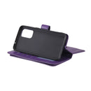 For OPPO Reno5 5G Multifunctional Magnetic Copper Buckle Horizontal Flip Solid Color Leather Case with 10 Card Slots & Wallet & Holder & Photo Frame(Purple)