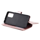 For OPPO Reno5 5G Multifunctional Magnetic Copper Buckle Horizontal Flip Solid Color Leather Case with 10 Card Slots & Wallet & Holder & Photo Frame(Rose Gold)