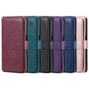 For OPPO Reno5 5G Multifunctional Magnetic Copper Buckle Horizontal Flip Solid Color Leather Case with 10 Card Slots & Wallet & Holder & Photo Frame(Black)