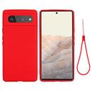 For Google Pixel 6 Pure Color Liquid Silicone Shockproof Full Coverage Case(Red)